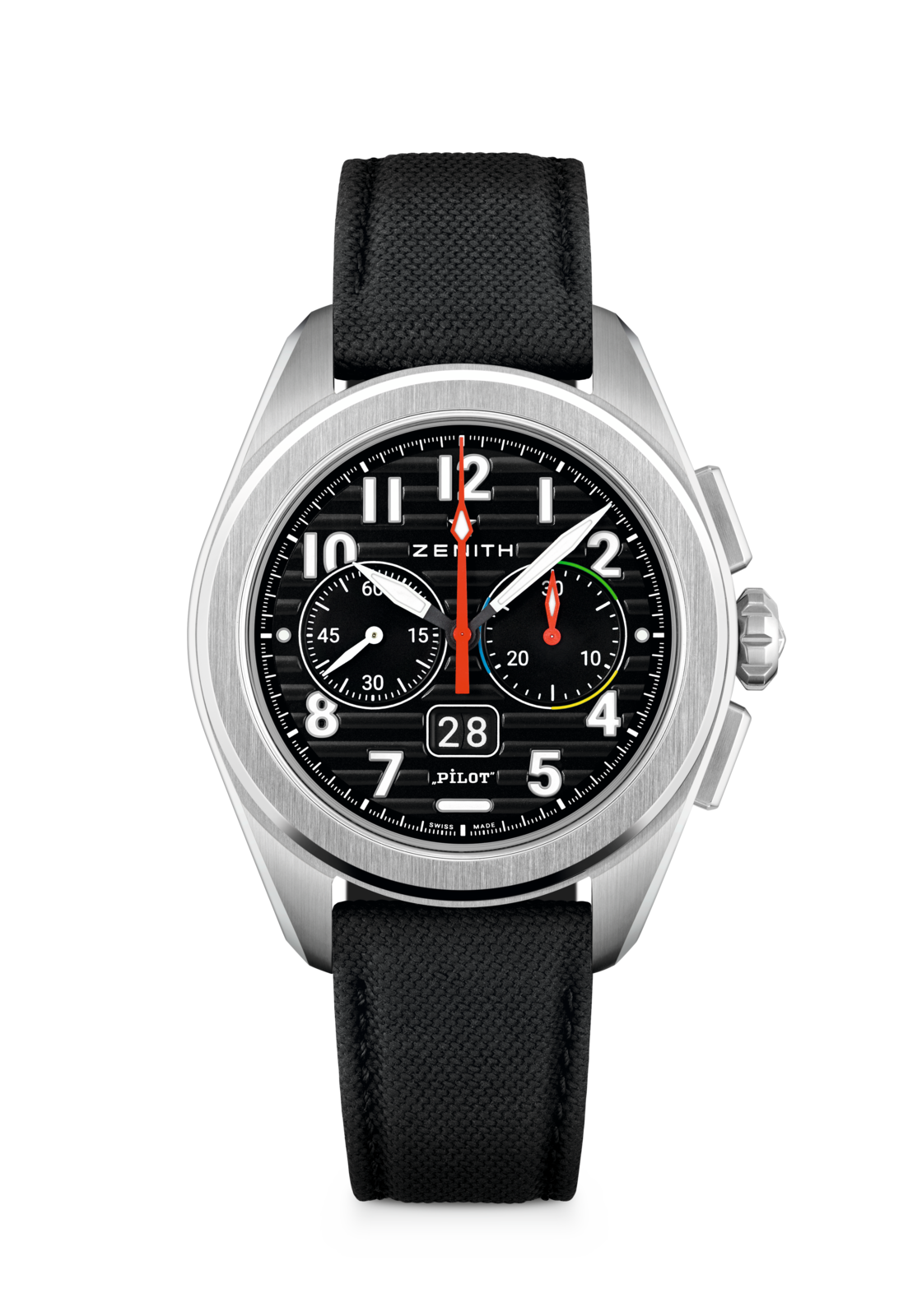 PILOT Big Date Flyback大日期飛返計時腕錶，搭配42.5毫米精鋼錶殼及 