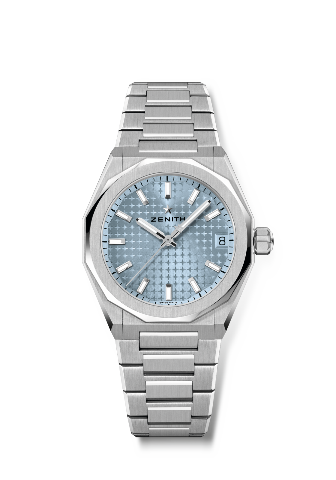 DEFY Skyline 36mm Boutique Edition steel automatic watch with ice 
